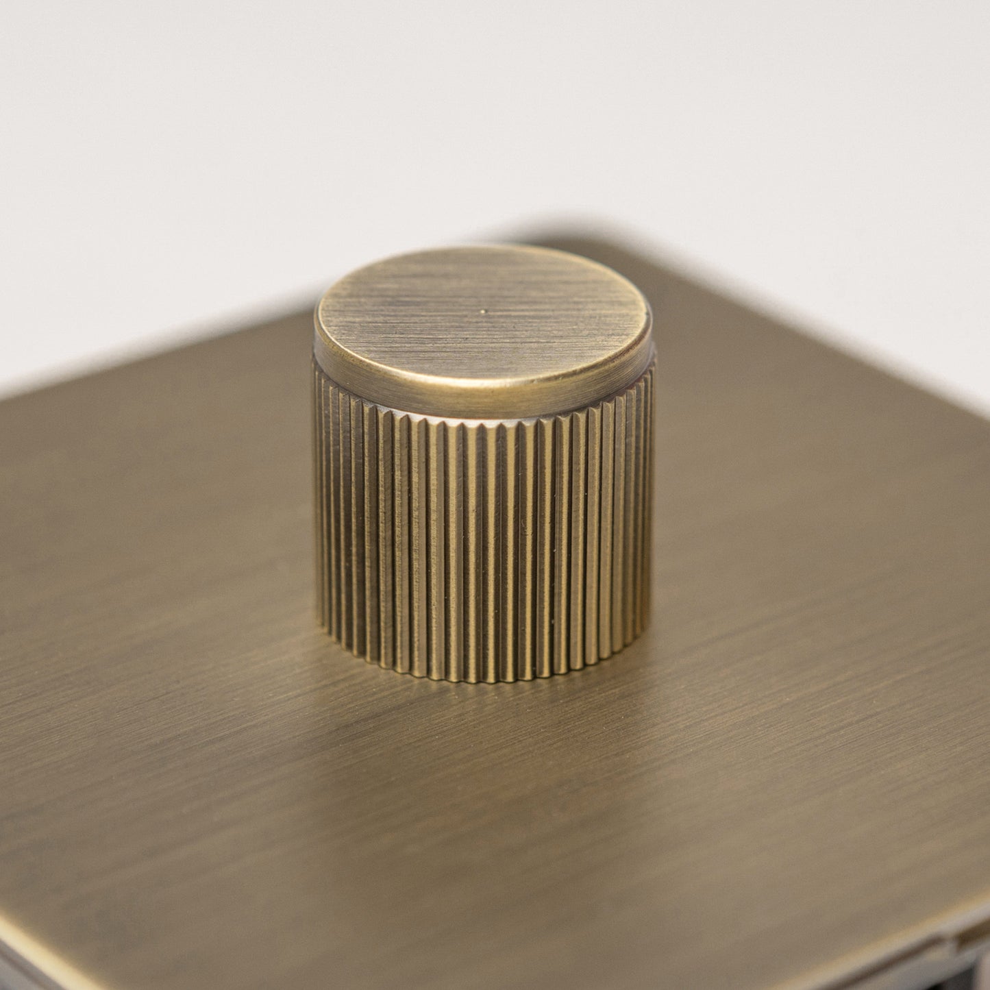 Antique Brass Switches and Sockets - Straight Knurled Design