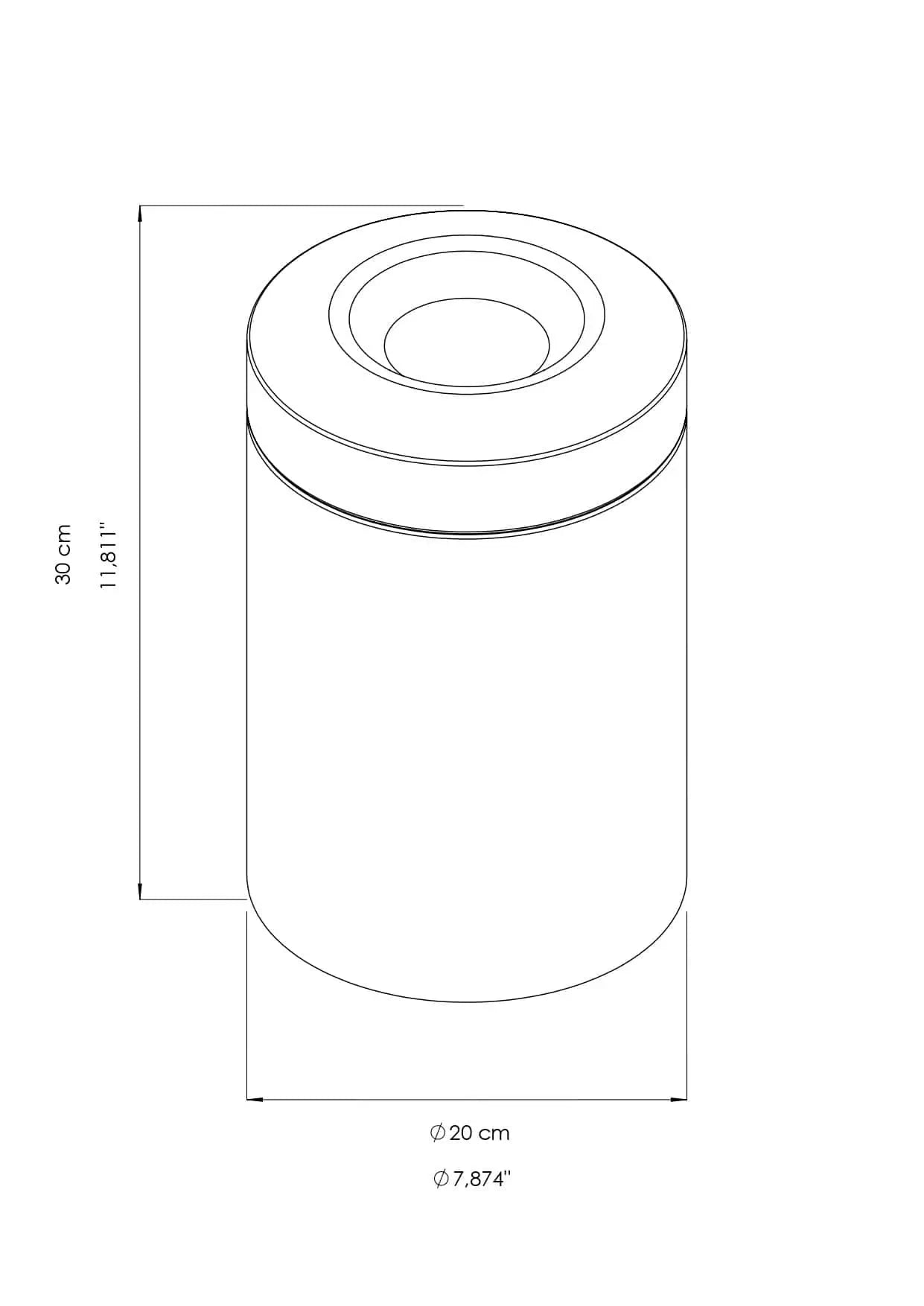 Ecoline Polished Stainless 7 Ltr Fire Resistant Waste Bin