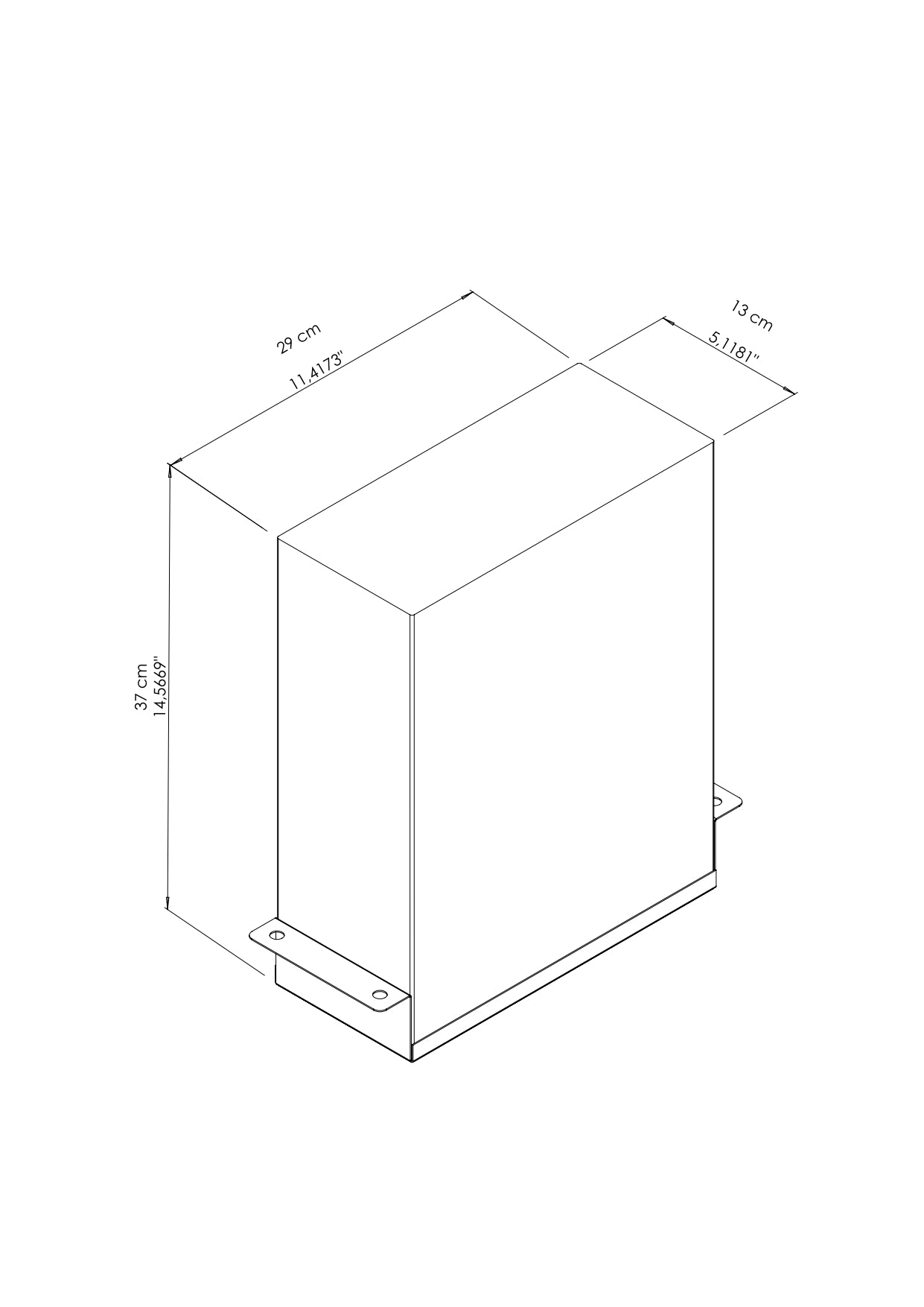 EcoLine Behind The Mirror Brushed Stainless Steel
