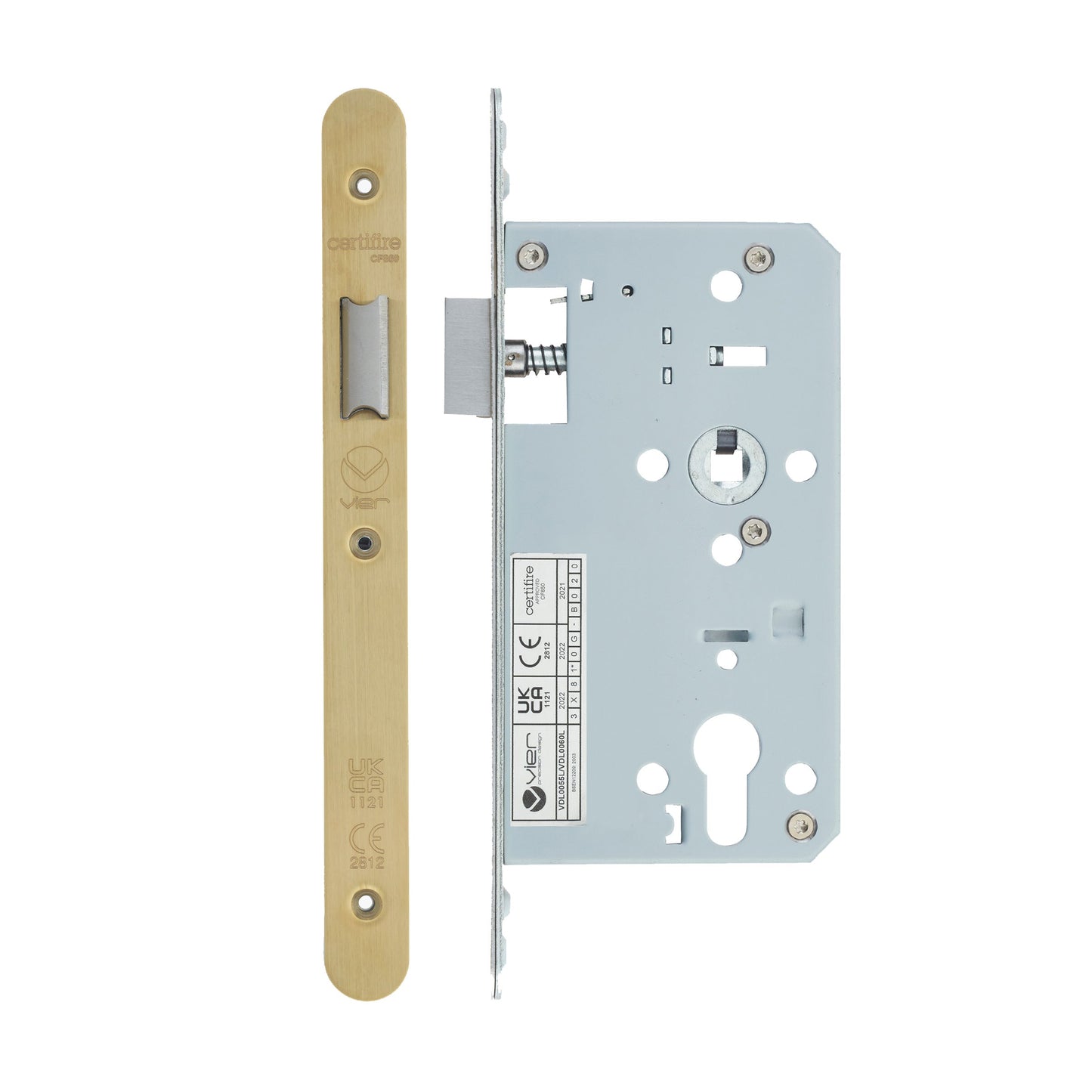Din Latch - Backset  60mm - 2 Pc Forend - Radius