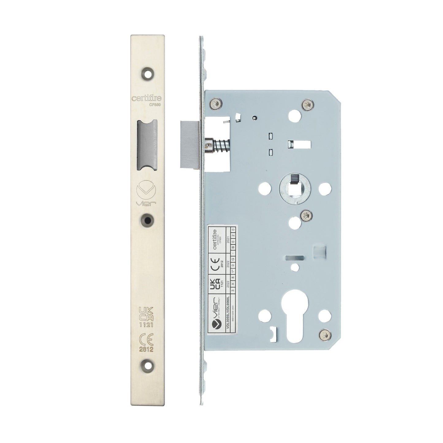 Din Latch - Backset  60mm - 2 Pc Forend - Square