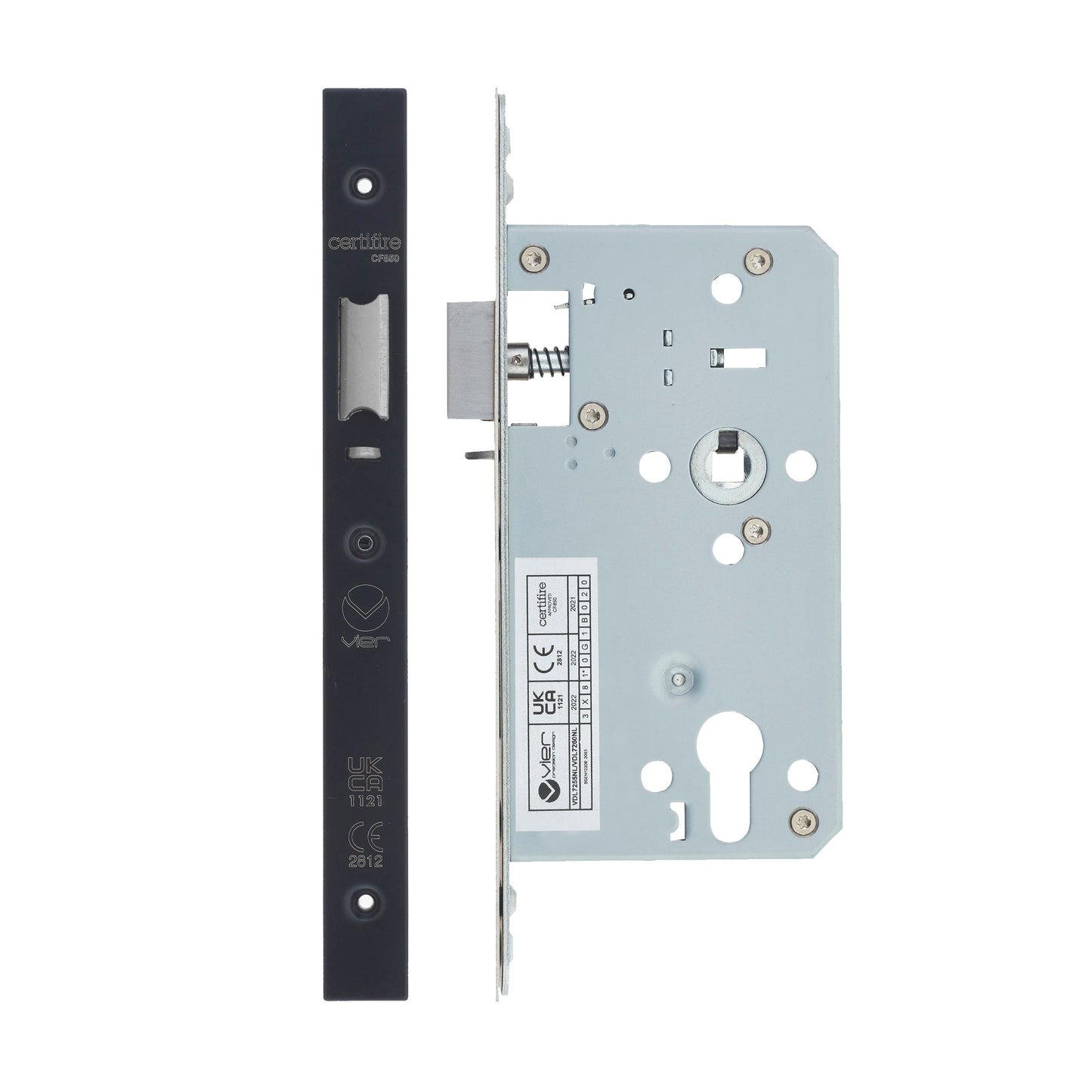 Din Nightlatch - Backset  60mm - 2 Pc Forend - Square