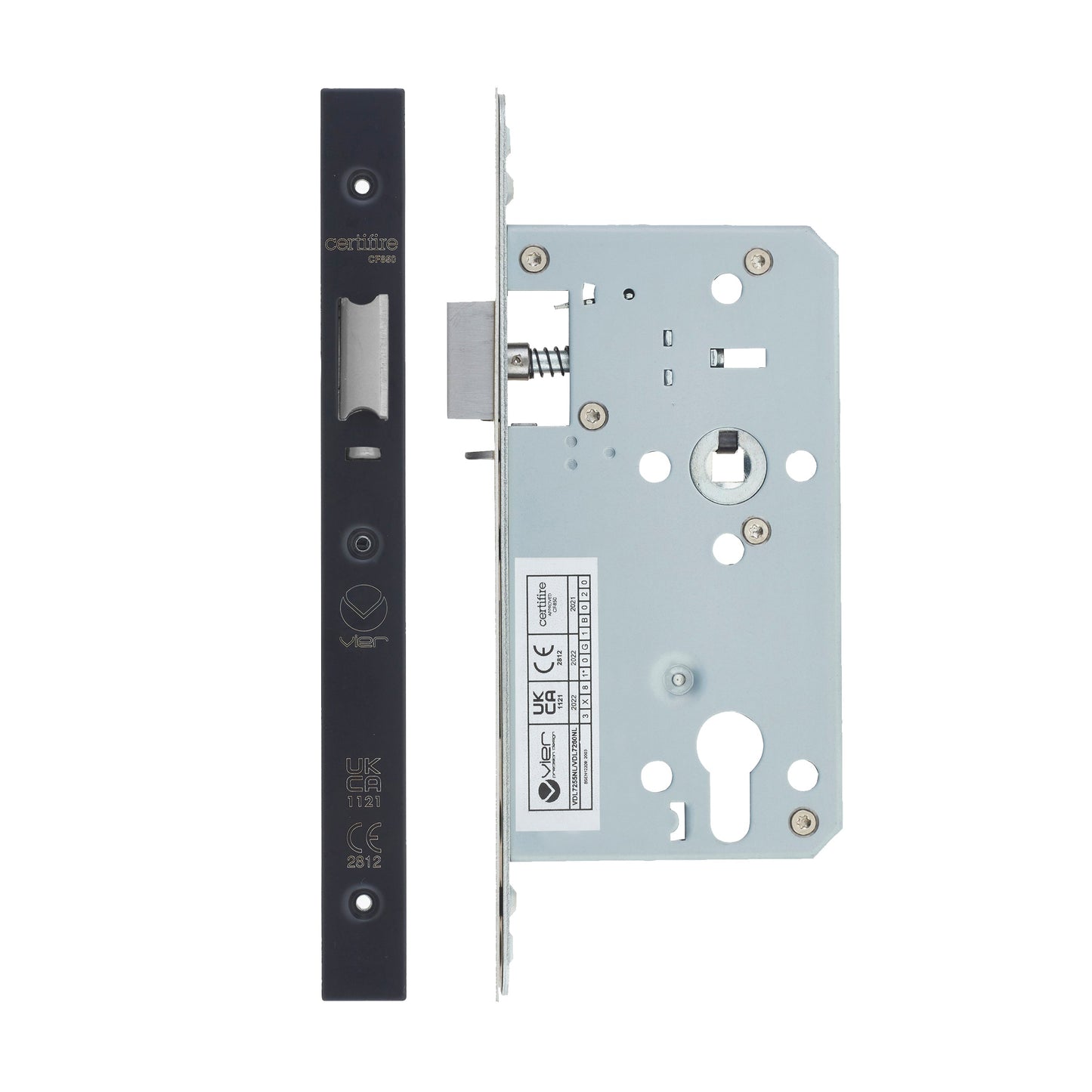Din Nightlatch - Backset  60mm - 2 Pc Forend - Square