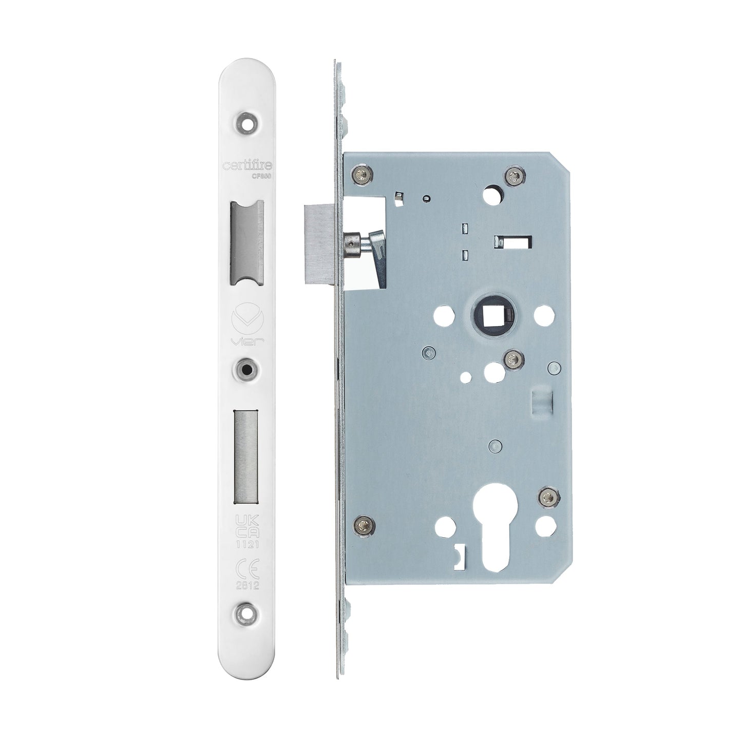 Din Euro Sashlock- Backset  60mm - 2 Pc Forend - Radius - Single Throw