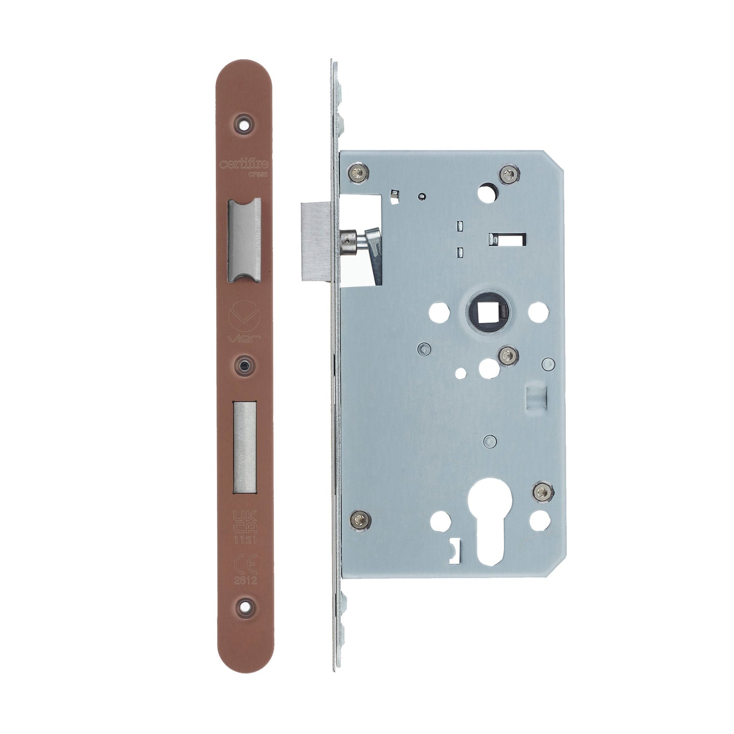 Din Euro Sashlock- Backset  60mm - 2 Pc Forend - Radius - Single Throw