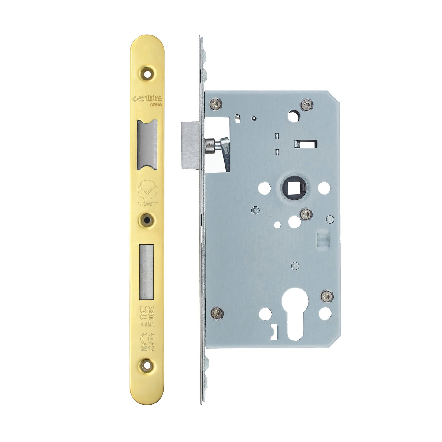 Din Euro Sashlock- Backset  60mm - 2 Pc Forend - Radius - Single Throw
