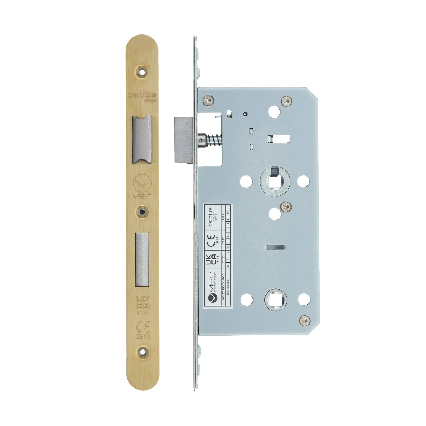 Din Bathroom- Backset  60mm - 2 Pc Forend - Radius