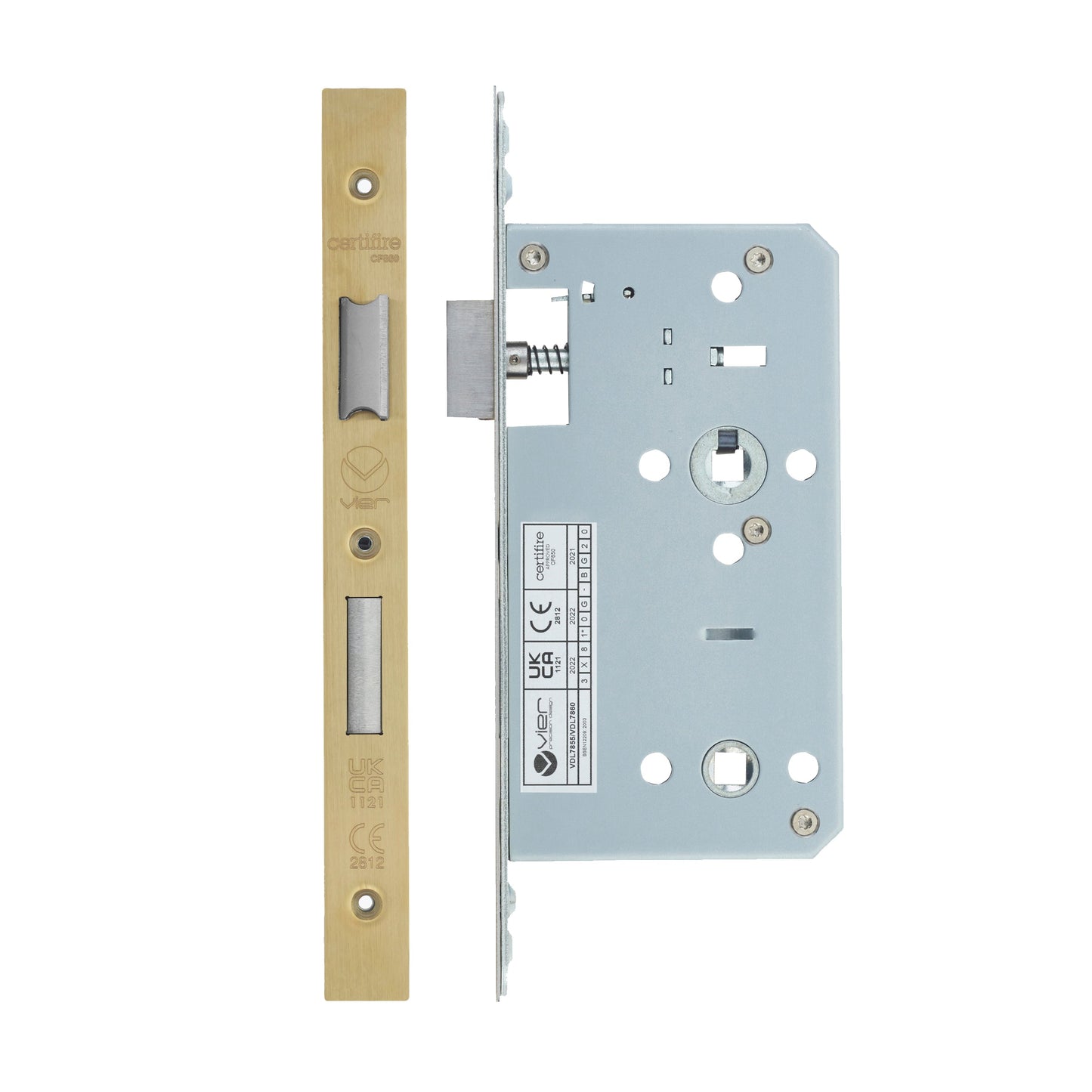 Din Bathroom- Backset 60mm - 2 Pc Forend - Square