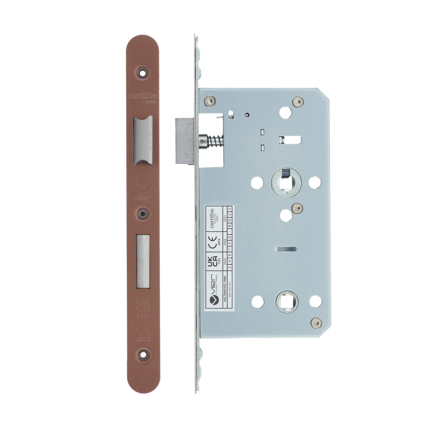 Din Bathroom- Backset  60mm - 2 Pc Forend - Radius