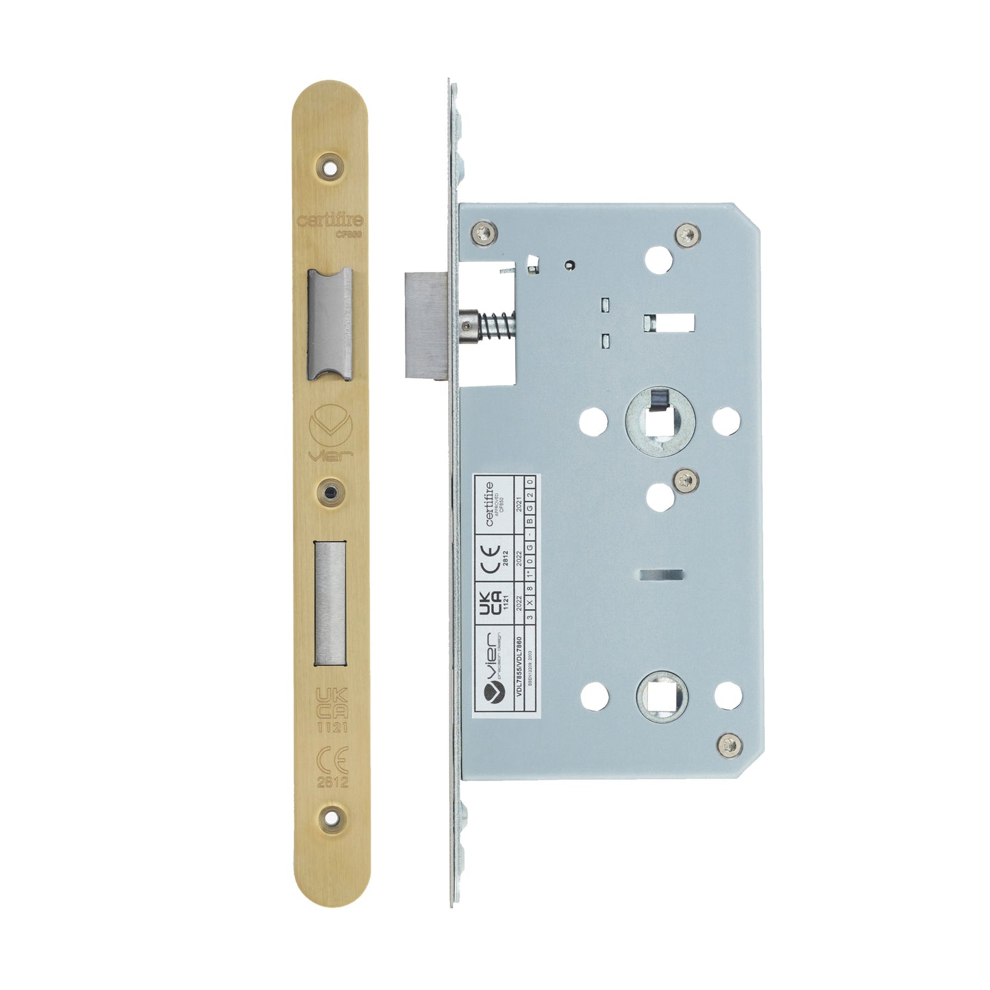 Din Bathroom- Backset  60mm - 2 Pc Forend - Radius