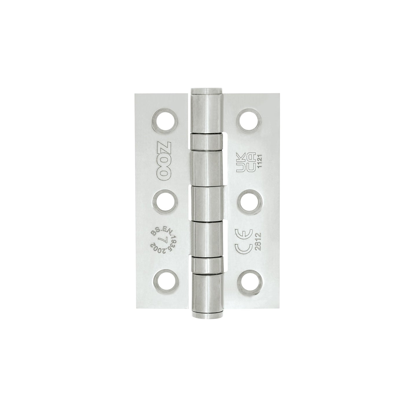 Grade 7 - 76mm x 50mm x 2mm Hinge - Ball Bearing UKCA/CE