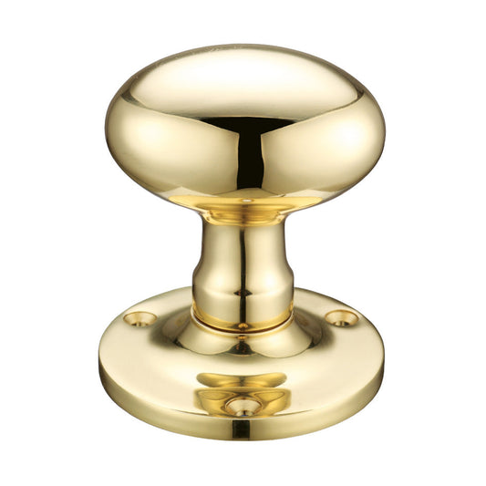 Oval Mortice Knob Furniture - 62.5mm Rose Diameter