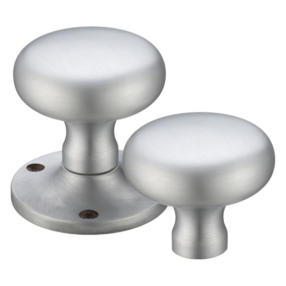Mushroom Mortice Knob Furniture  62.5mm Rose dia.
