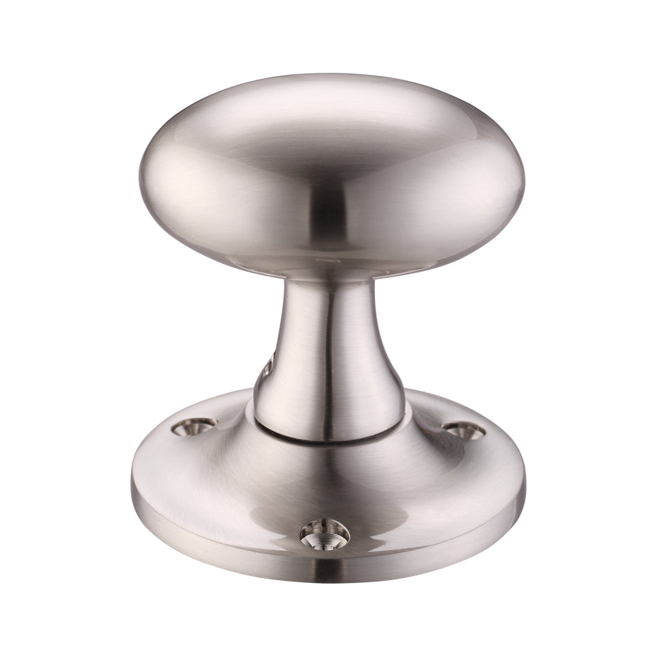 Oval Mortice Knob Furniture - 60mm Rose Diameter