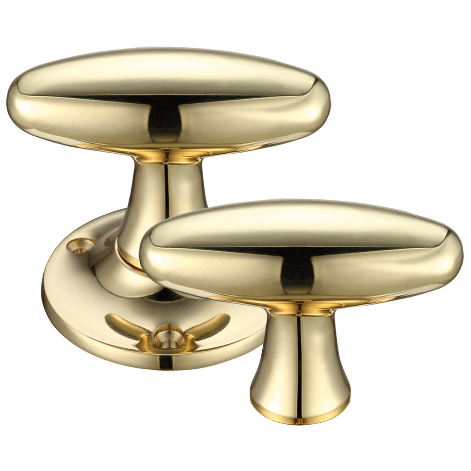 Extended Oval Mortice Knob Furniture  60mm Rose dia.