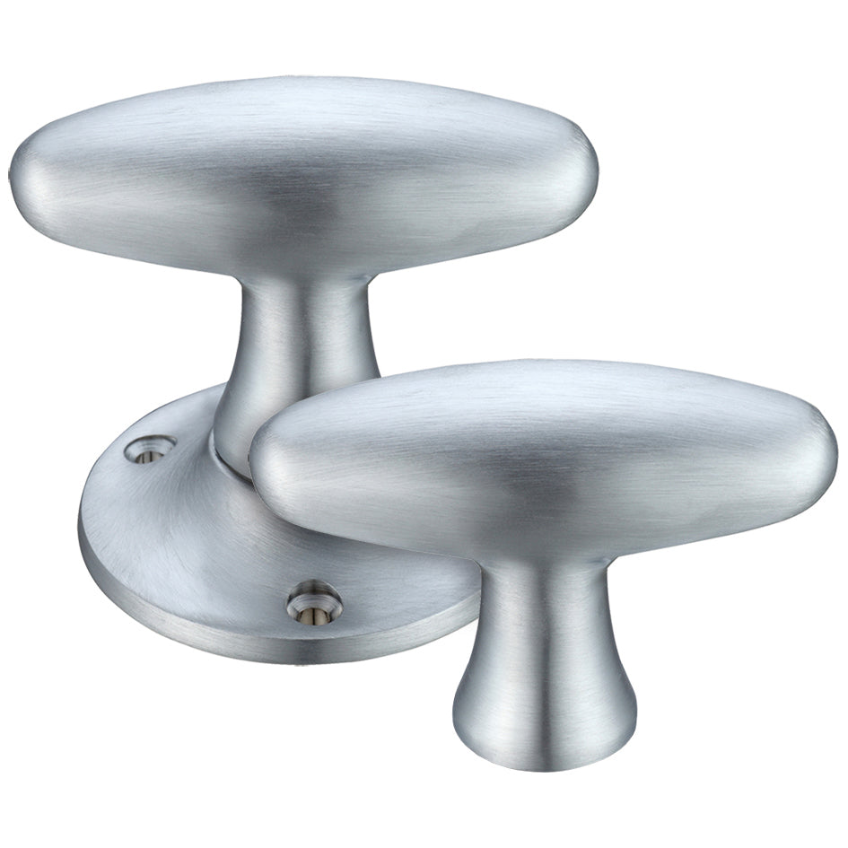 Extended Oval Mortice Knob Furniture  60mm Rose dia.