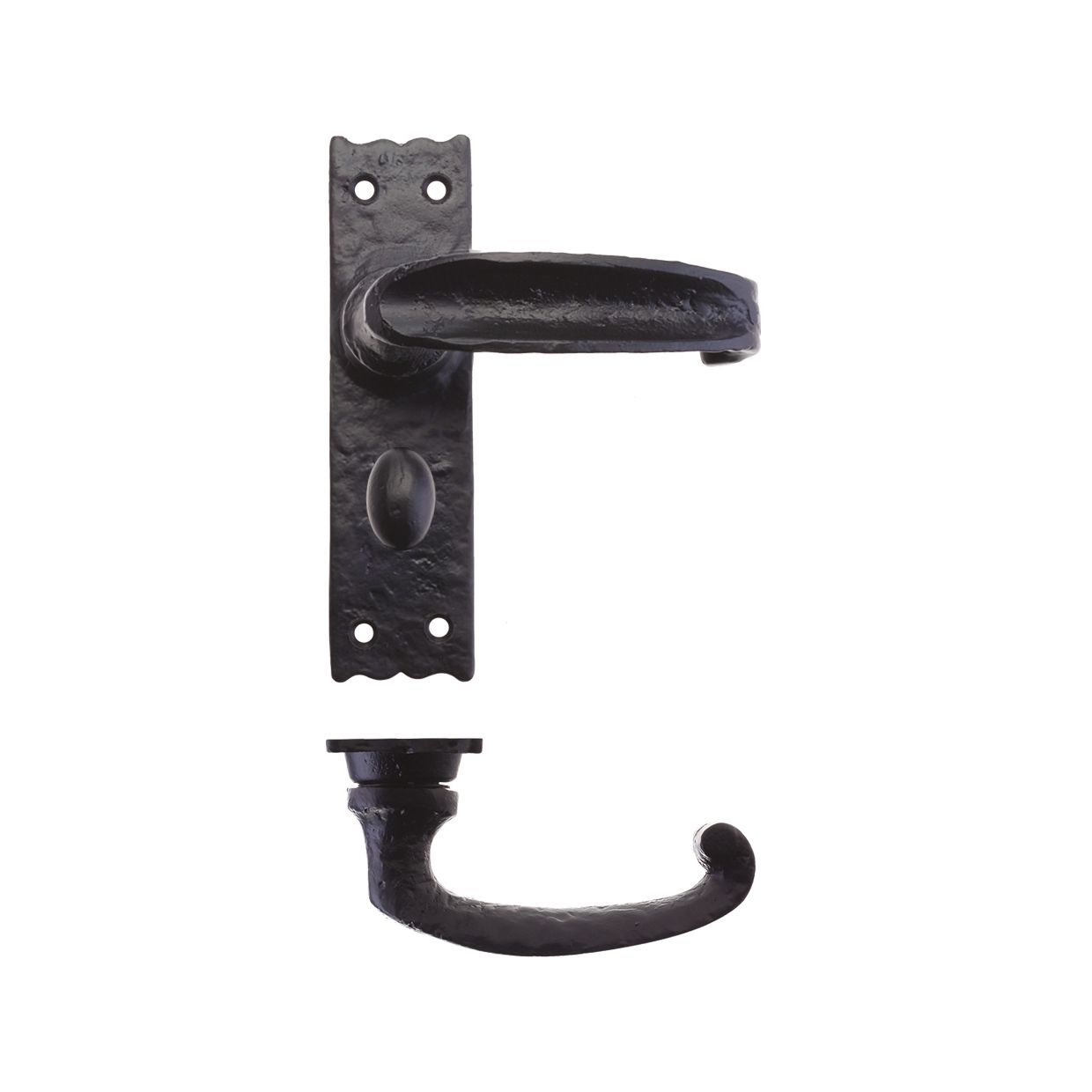 Traditional Slimline Thumb Lever on Bathroom Backplate