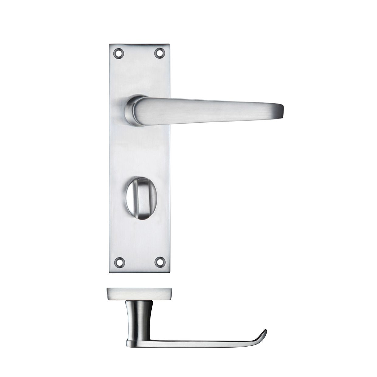 Project Victorian Flat Lever on Bathroom Backplate 150 x 40mm