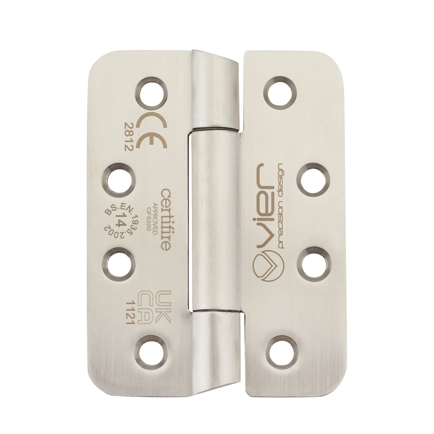 Grade 14 Concealed Bearing Hinge Stainless Steel Radius - Grade 201 - 102 x 76 x 3mm - Hospital Tip