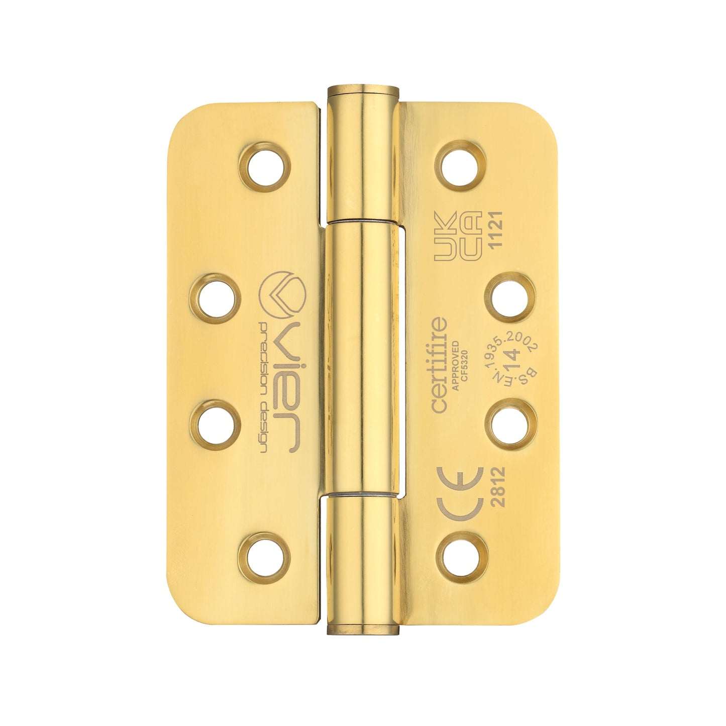 Grade 14 Concealed Bearing Hinge Stainless Steel Radius - Grade 201 - 102 x 76 x 3mm