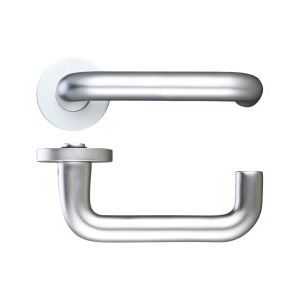 19mm Return to Door Lever on Round Screw-on Rose - 53mm Dia