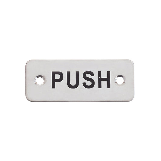 Rectangular Push Sign - 75 x 30mm