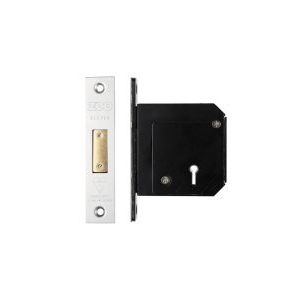 British Standard 5 Lever Deadlock - 80mm c/w Escutcheon - Chubb Retro Fit 3G114