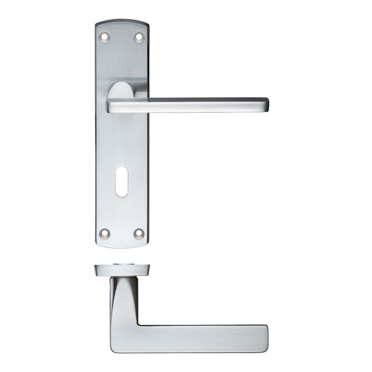 Leon Lever Lock (57mm c/c) On Backplate - 170mm x 40mm