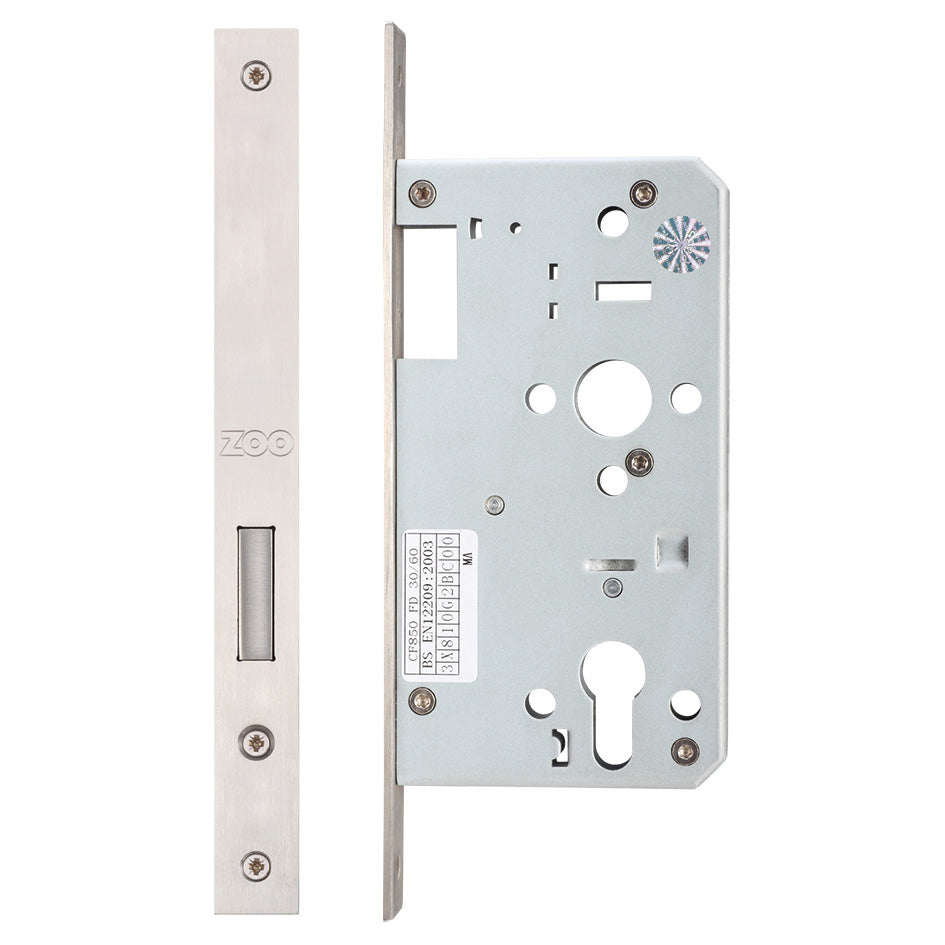 DIN Euro Radius Deadlock - Backset 60mm - Single Throw