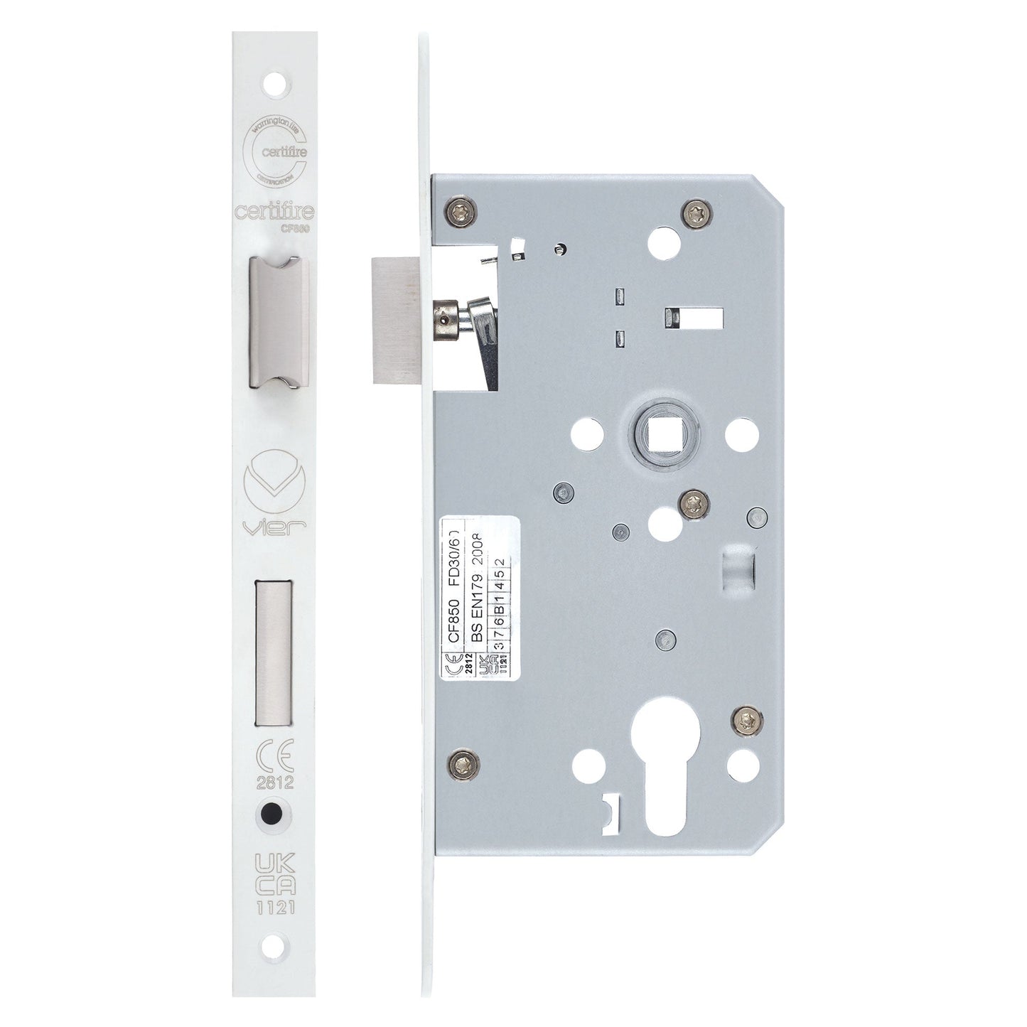 Mortice Escape Sashlock - 72mm Centres, 60mm Backset - Square Forend