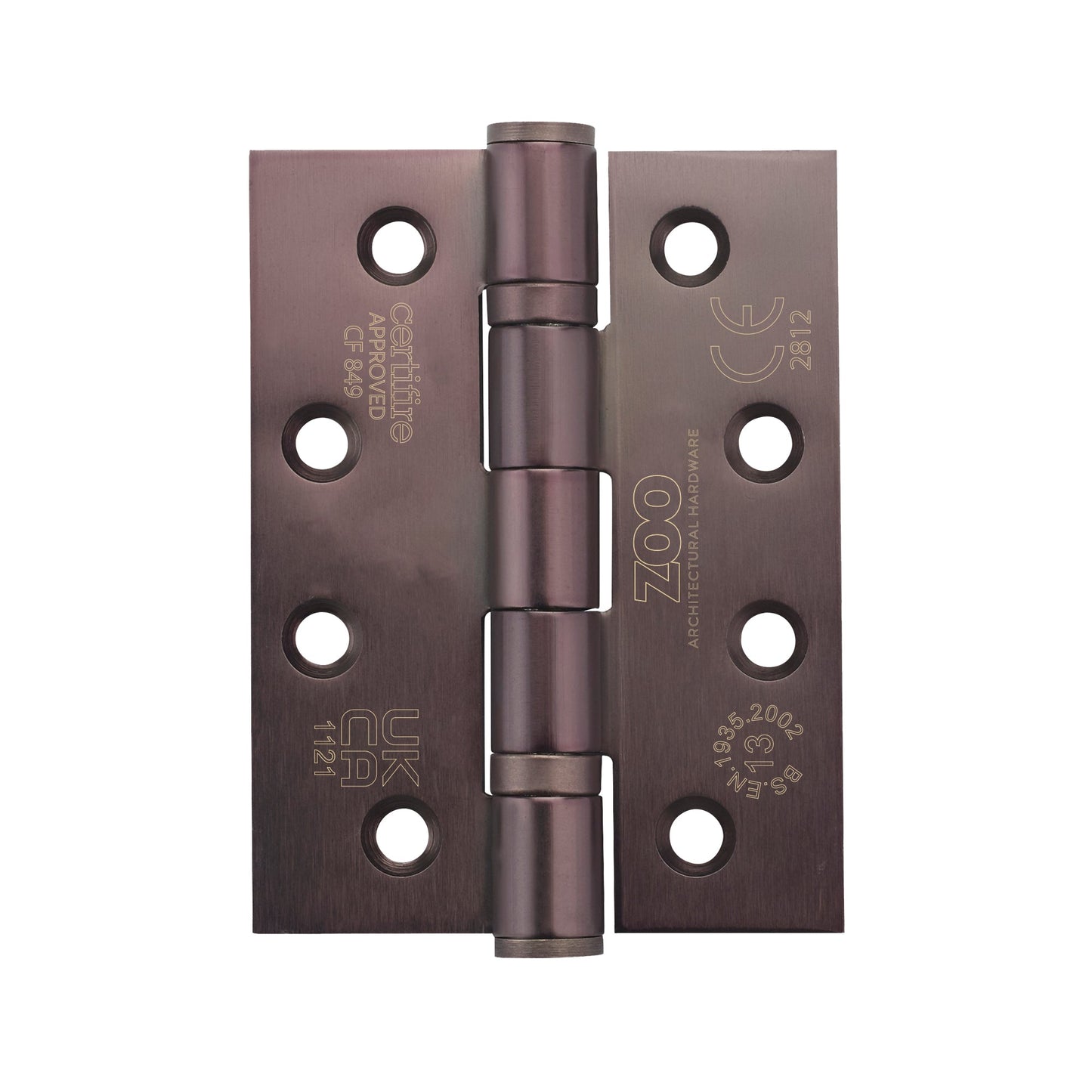 Grade 13 Hinges - Ball Bearing 102mm x 76mm x 3mm Square Corner