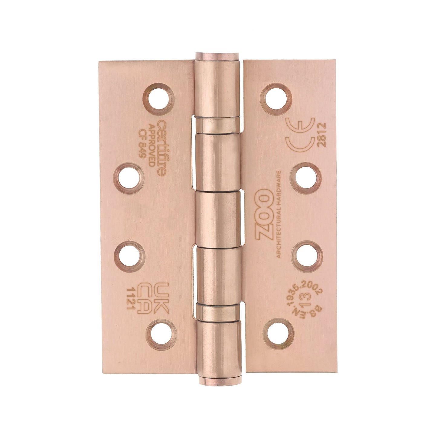 Grade 13 Hinges - Ball Bearing 102mm x 76mm x 3mm Square Corner