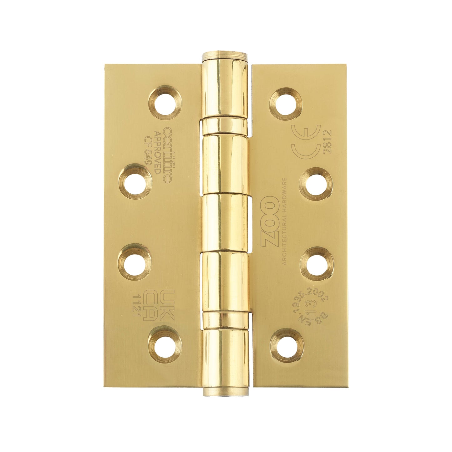 Grade 13 Hinges - Ball Bearing 102mm x 76mm x 3mm Square Corner