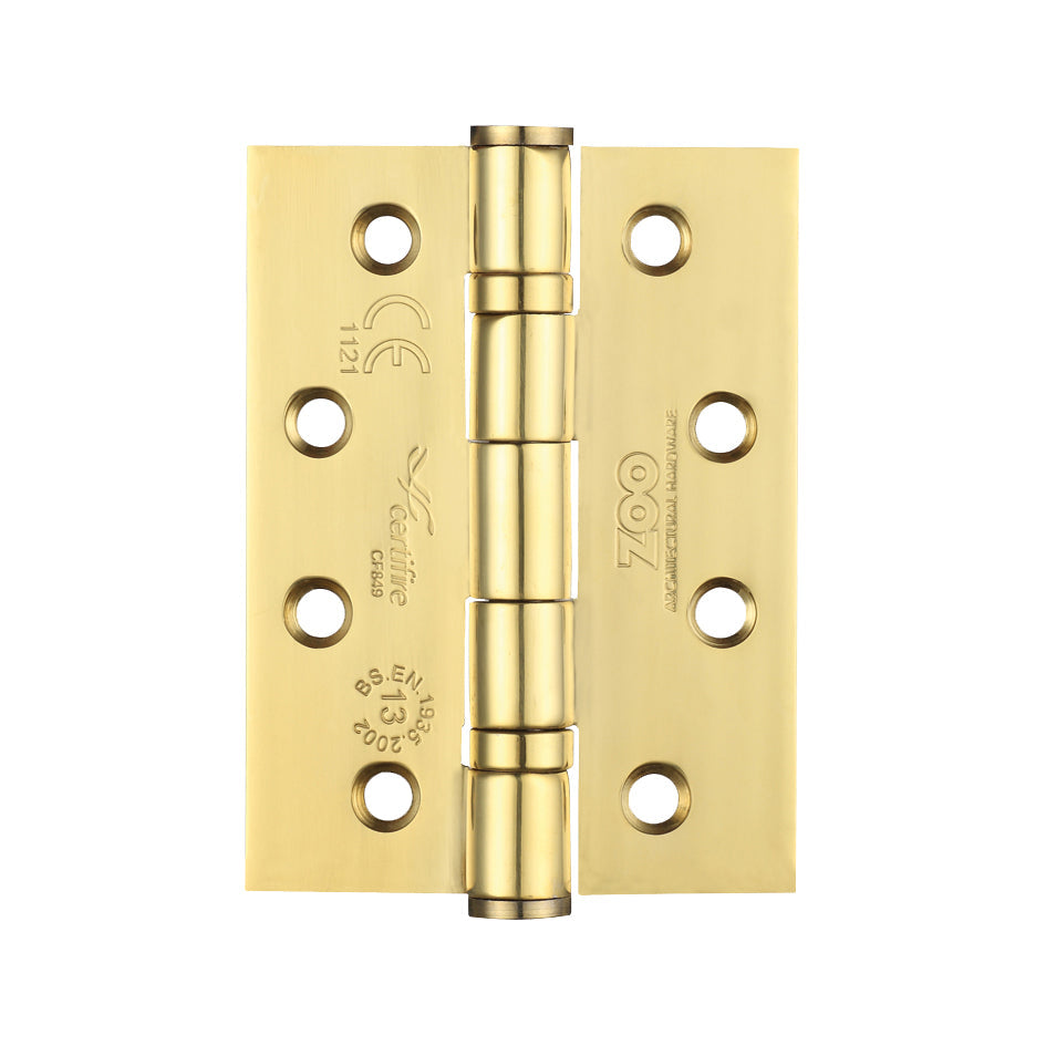 Grade 13 Hinges - Ball Bearing 102mm x 76mm x 3mm Pair And a Half Square Corner