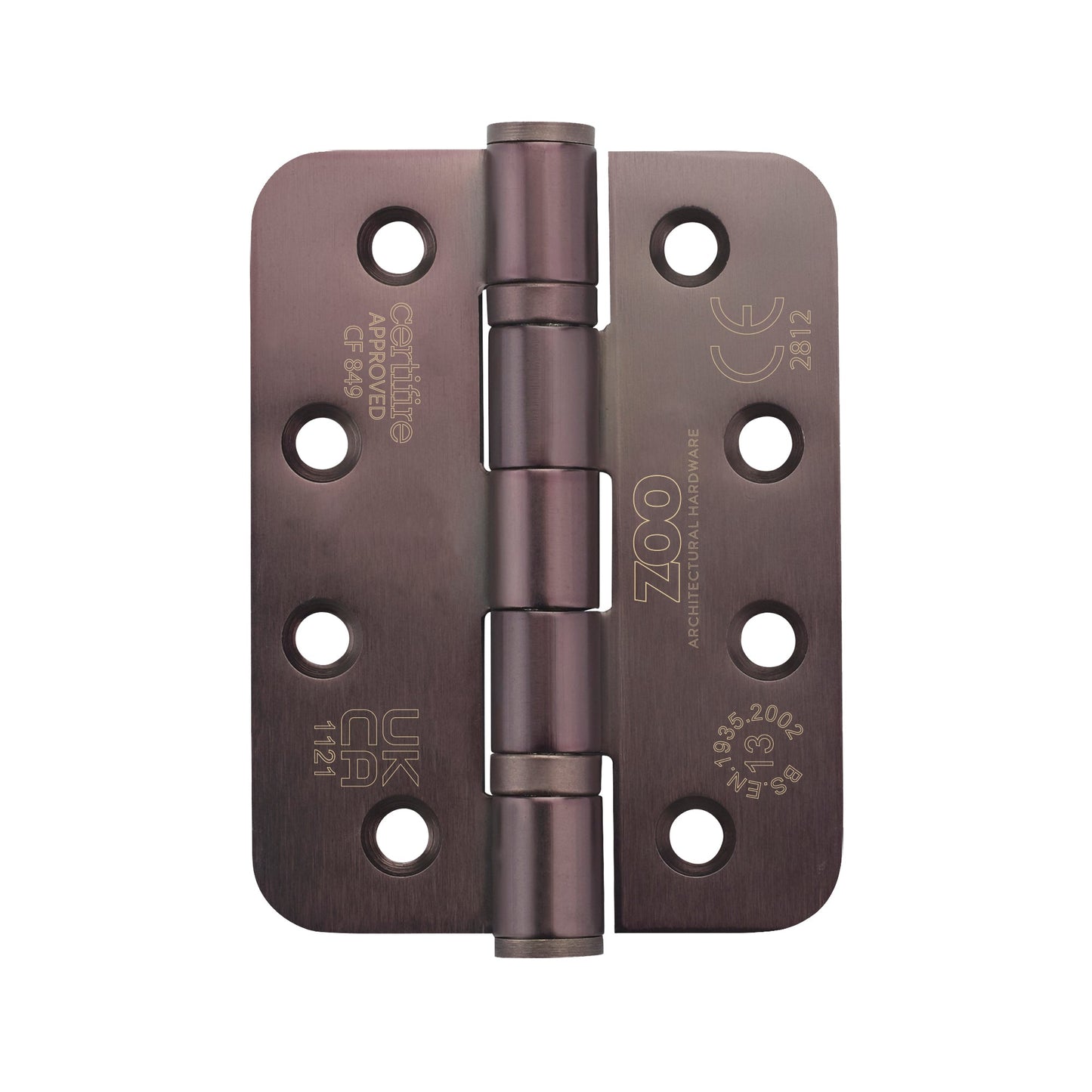 Grade 13 Hinges - Ball Bearing 102mm x 76mm x 3mm Radius Corner