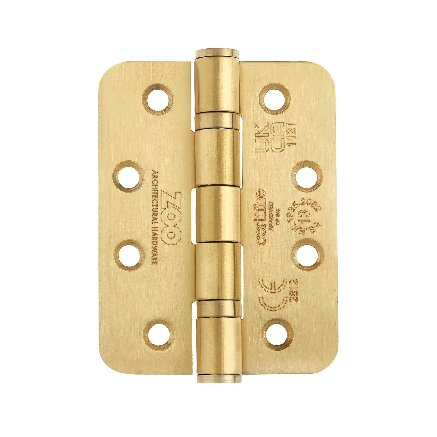 Grade 13 Hinges - Ball Bearing 102mm x 76mm x 3mm Pair And a Half Radius Corner