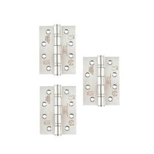 Grade 13 Hinges - Ball Bearing 102mm x 76mm x 3mm Pair And a Half Square Corner