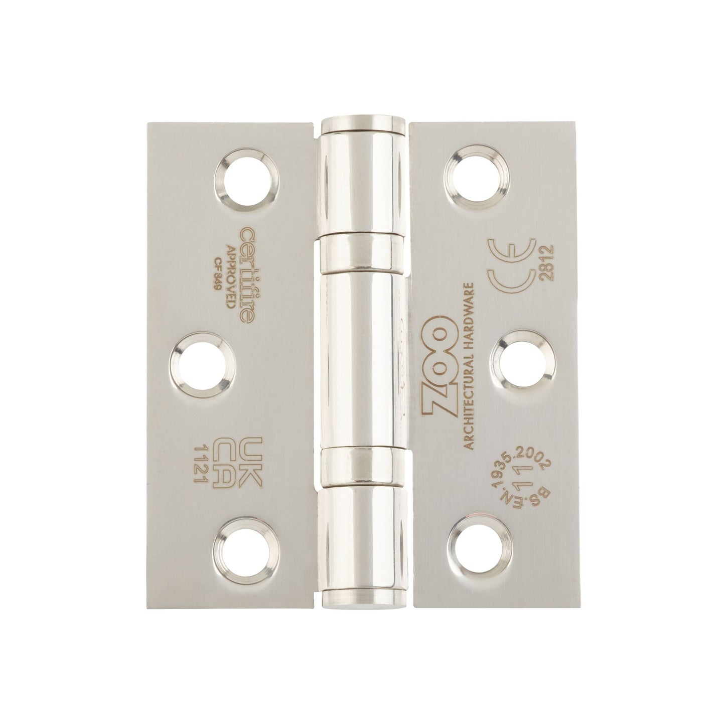 Grade 11 Bearing Hinges - 76mm x 67mm x 2.5mm Square Corner