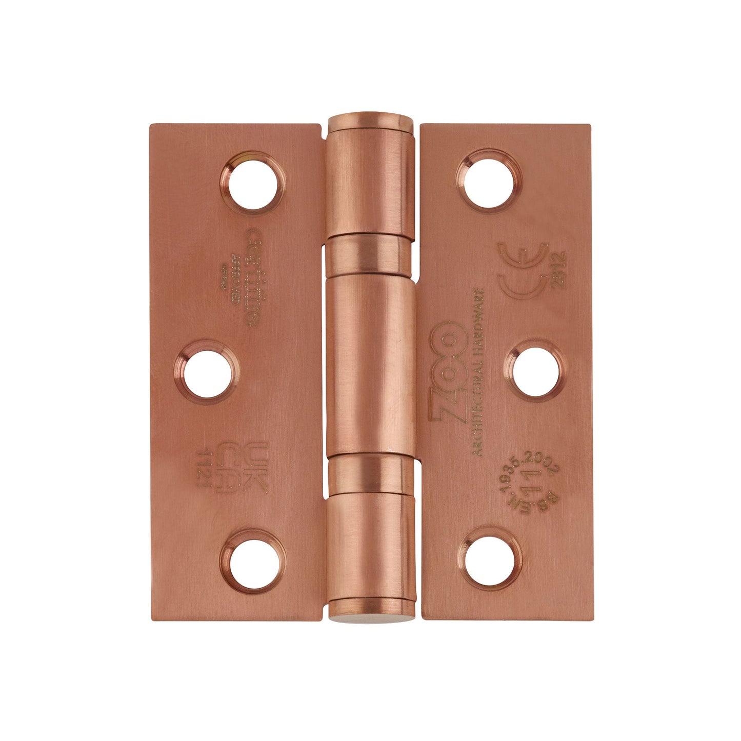 Grade 11 Bearing Hinges - 76mm x 67mm x 2.5mm Square Corner