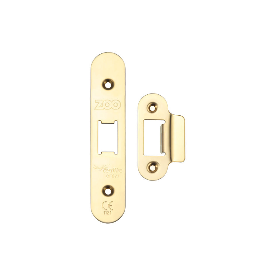 Spare Acc Pk for UK Flat Latch - contains Radius Forend, Strike and Fixing Screws