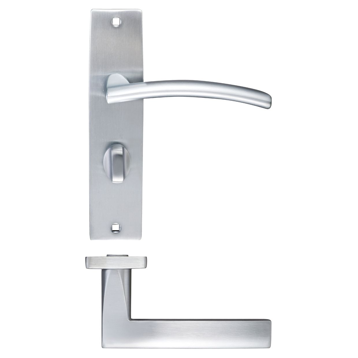 Amalfi Lever Bathroom (57mm c/c) On Backplate - 180x43mm