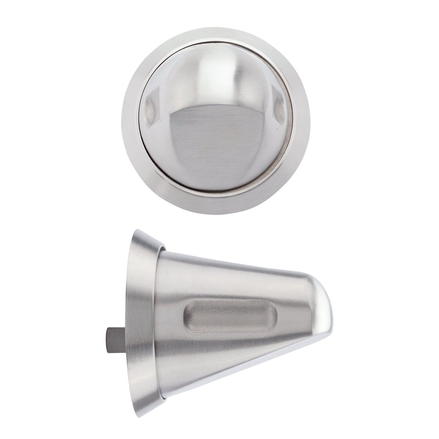 Anti Ligature knob on Rose - Int & Ext - Satin St Steel
