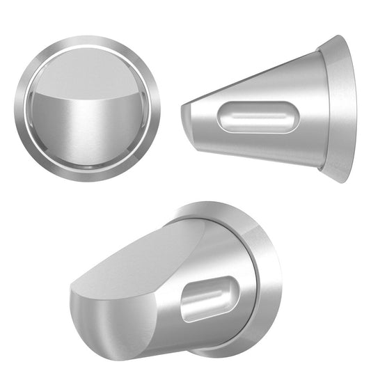 Anti Ligature knob on Rose - Int & Ext - Satin St Steel
