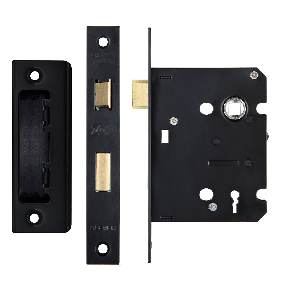 3 Lever Mortice Sashlock, 76mm - 57mm Centres, Square