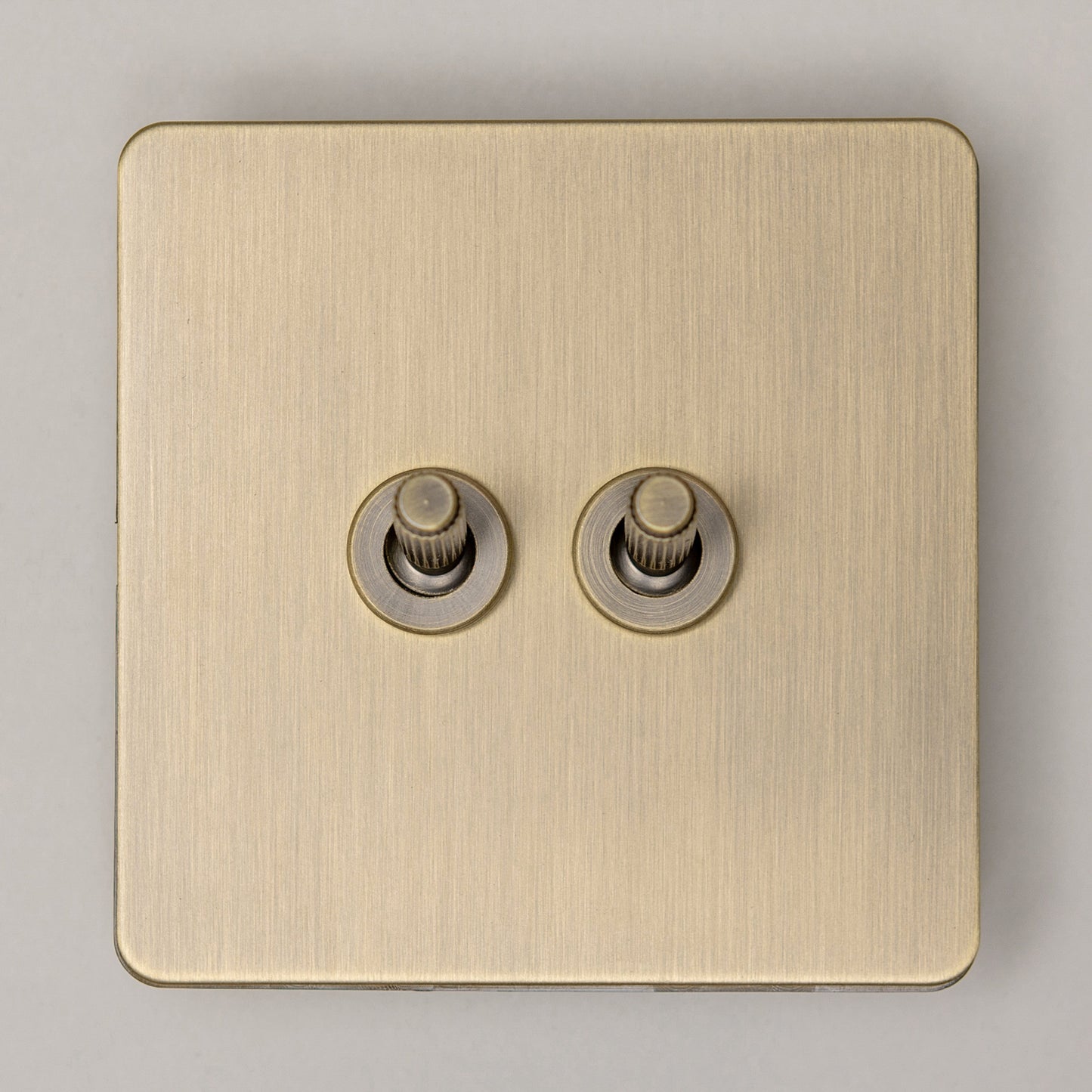 Antique Brass Switches and Sockets - Straight Knurled Design