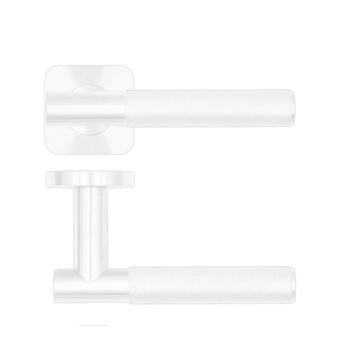 Orta - Knurled Grip T Bar Lever On Squircle Rose