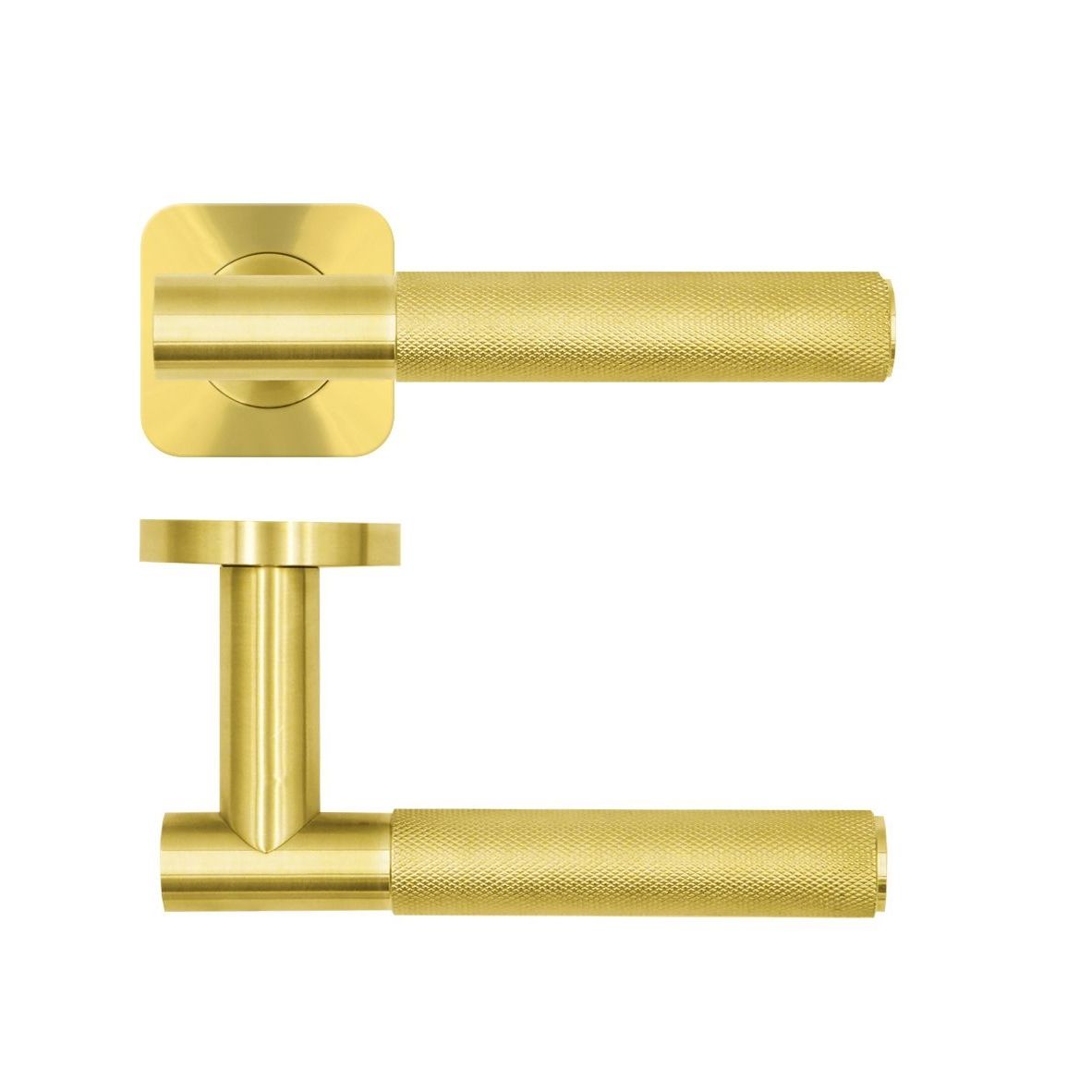 Orta - Knurled Grip T Bar Lever On Squircle Rose