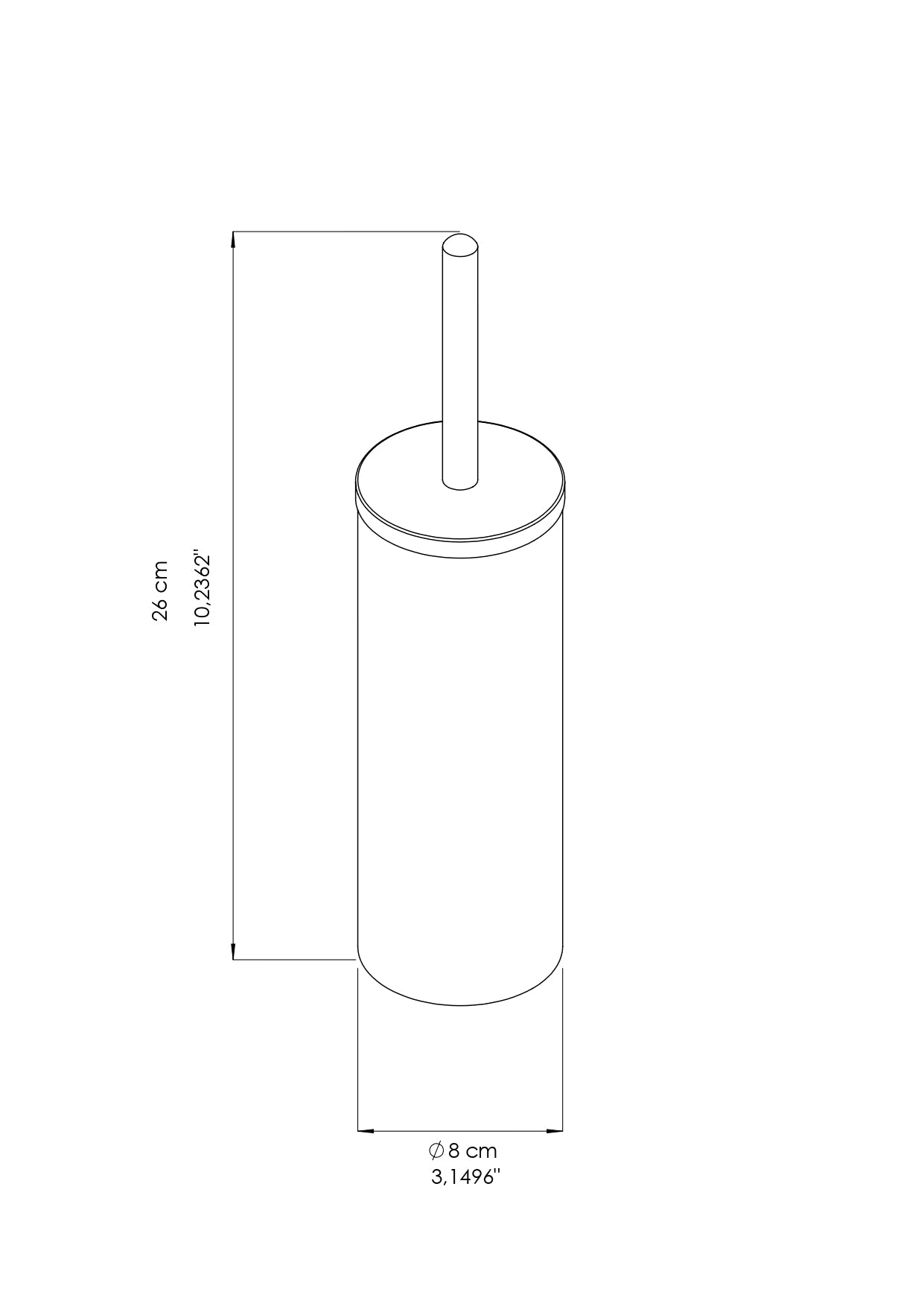 Ecoline Brushed Stainless Toilet Brush Set