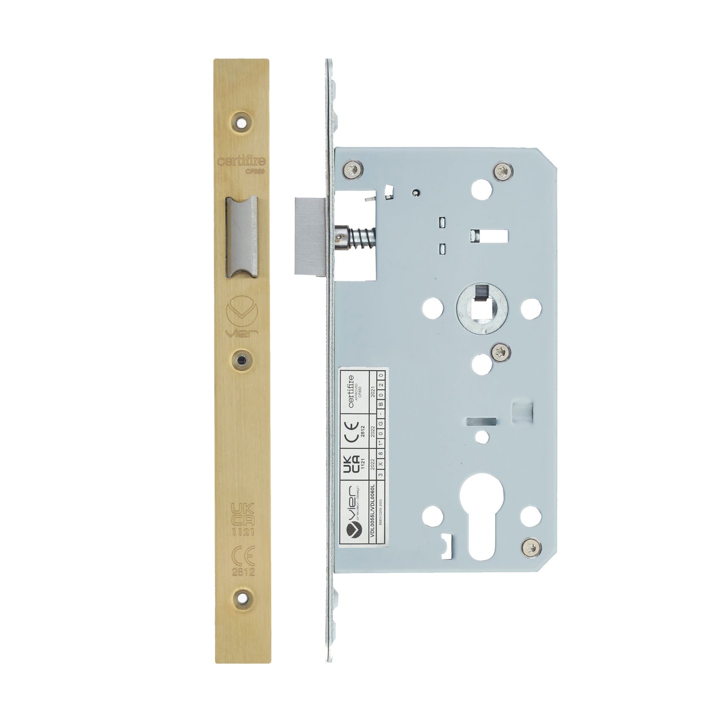 Din Latch - Backset  60mm - 2 Pc Forend - Square