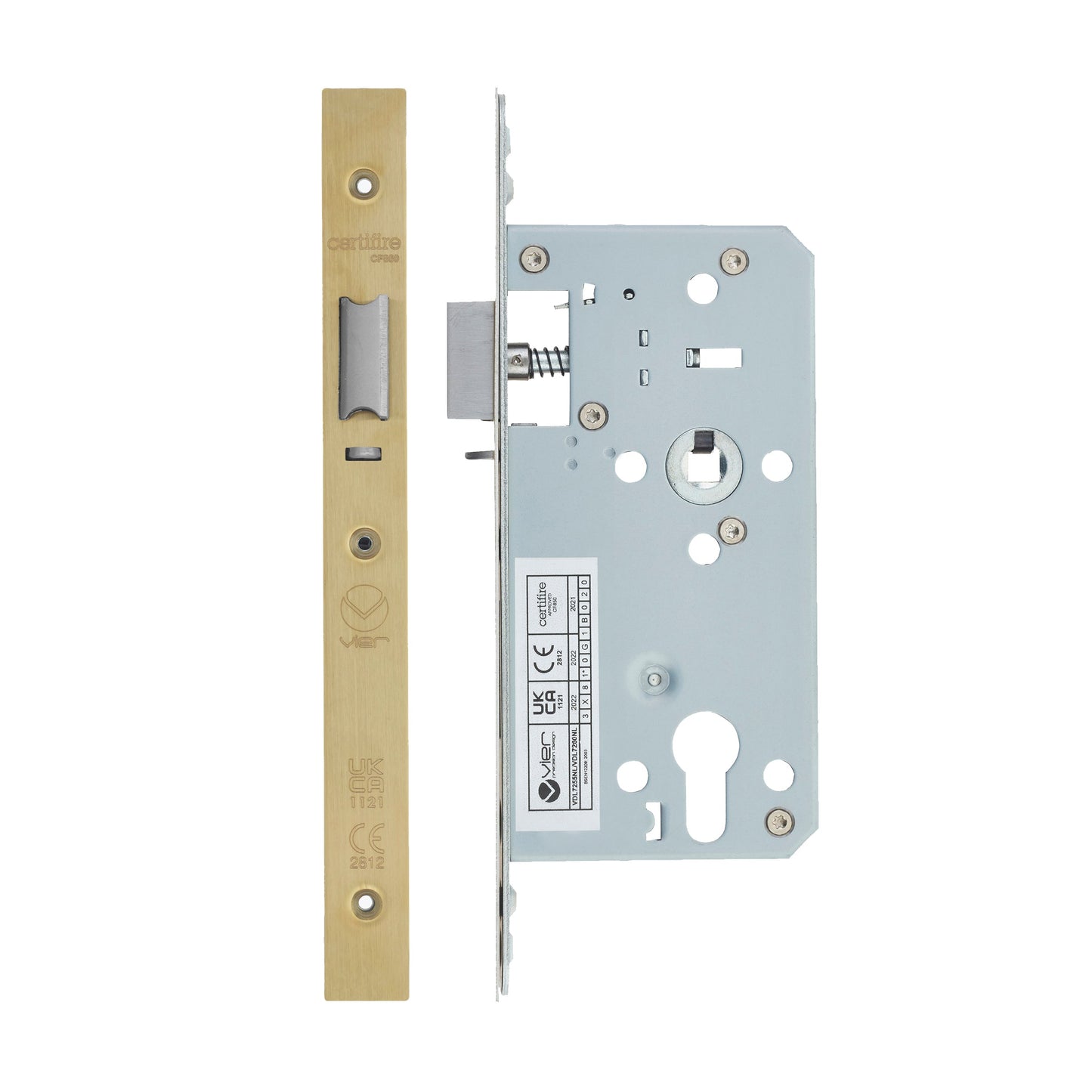 Din Nightlatch - Backset  55mm - 2 Pc Forend - Square